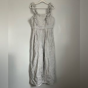 Tesoro Striped Ruffled Jumpsuit